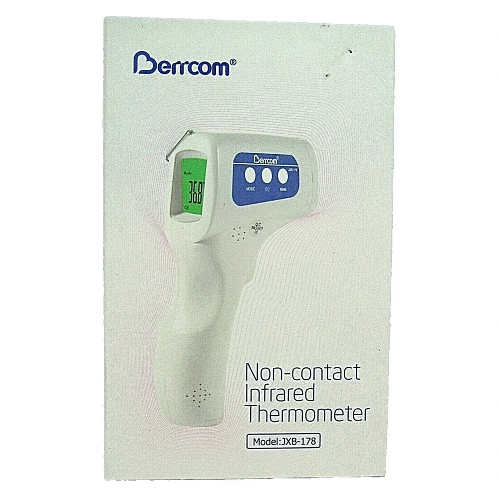 BERRCOM NON-CONTACT INFRARED THERMOMETER MODEL; JXB-178 +FDA+ FREE SHIPPING